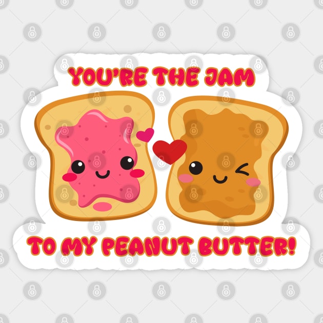 Jam and Peanut Butter Perfect Pair Sticker by KarmicKal